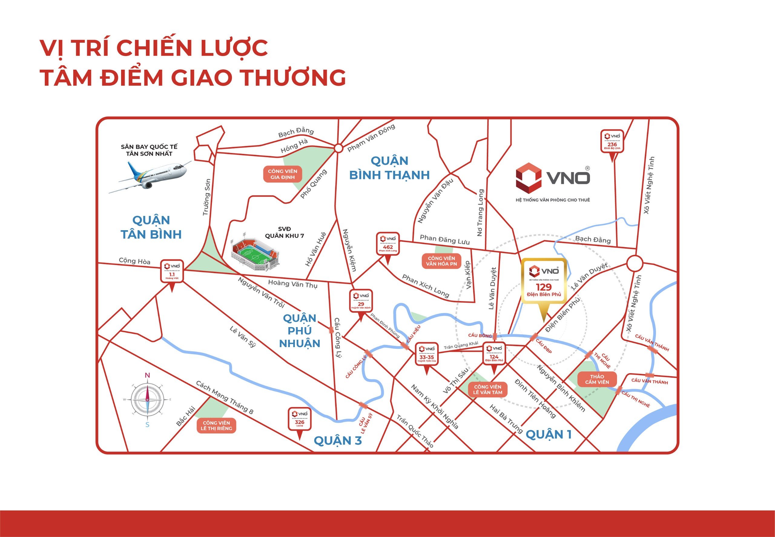 Tòa nhà VNO 129 Điện Biên Phủ sở hữu mạng lưới liên kết vùng đắt giá, cơ sở hạng tầng giao thông hoàn thiện