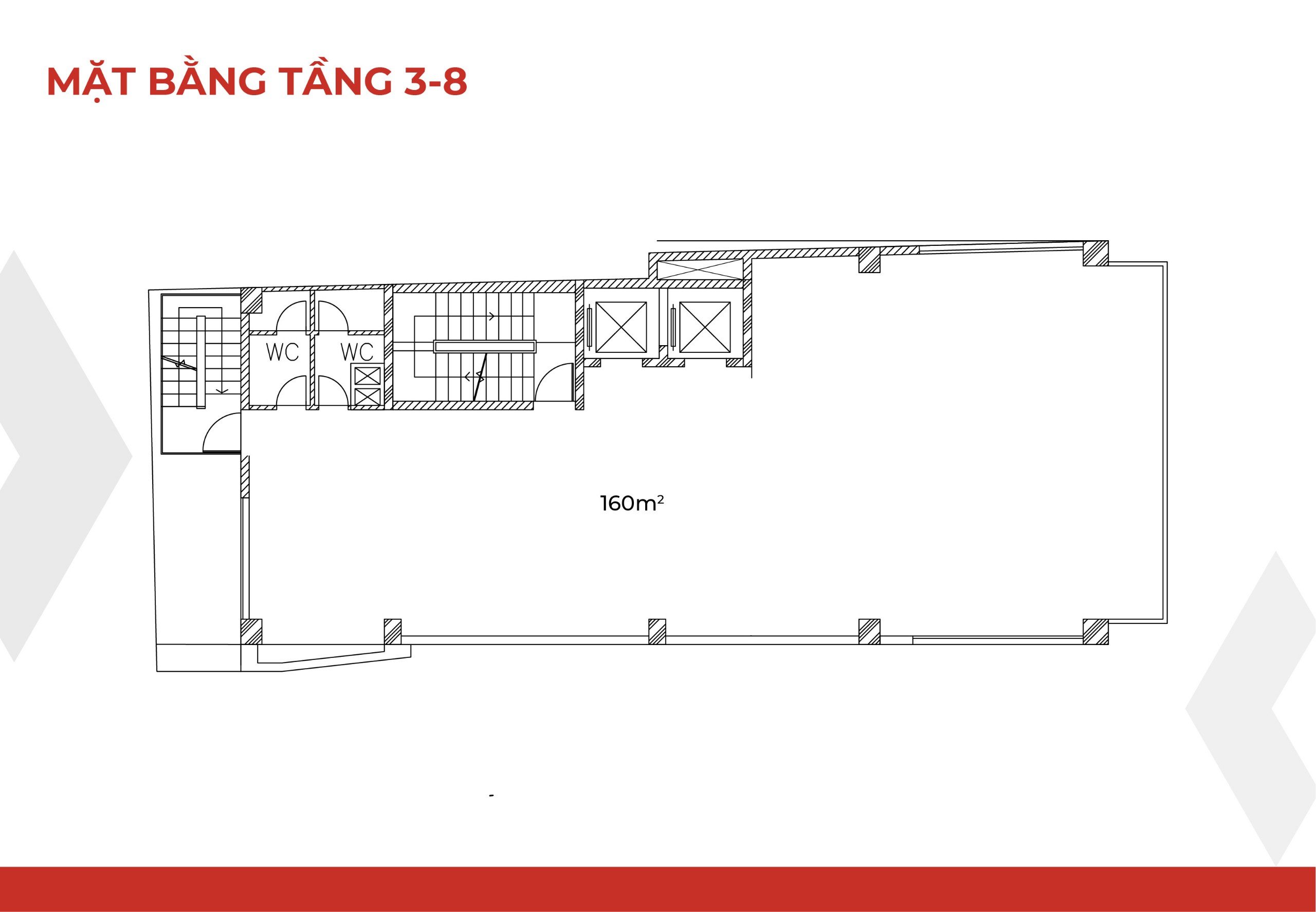 Tòa nhà VNO 129 sở hữu sàn điển hình không cột, mặt tiền kính trong suốt